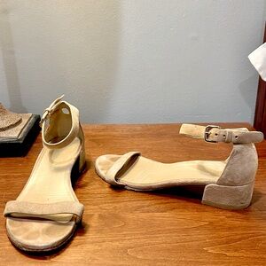 Stuart Weitzman suede sandals with leather lining